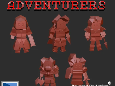 8-Bit Adventurers Modelo de impresión 3D