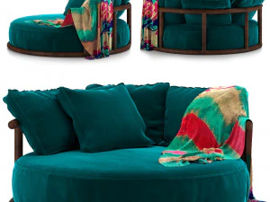 divano rotondo Icaro Modello 3D