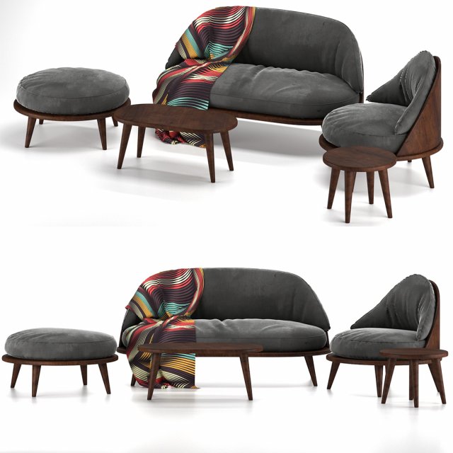 sofa-01 Model 3D .c4d .max .obj .3ds .fbx .stl .blend 