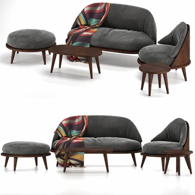 sof&aacute;-01 Modelo 3D .c4d .max .obj .3ds .fbx .stl .blend 