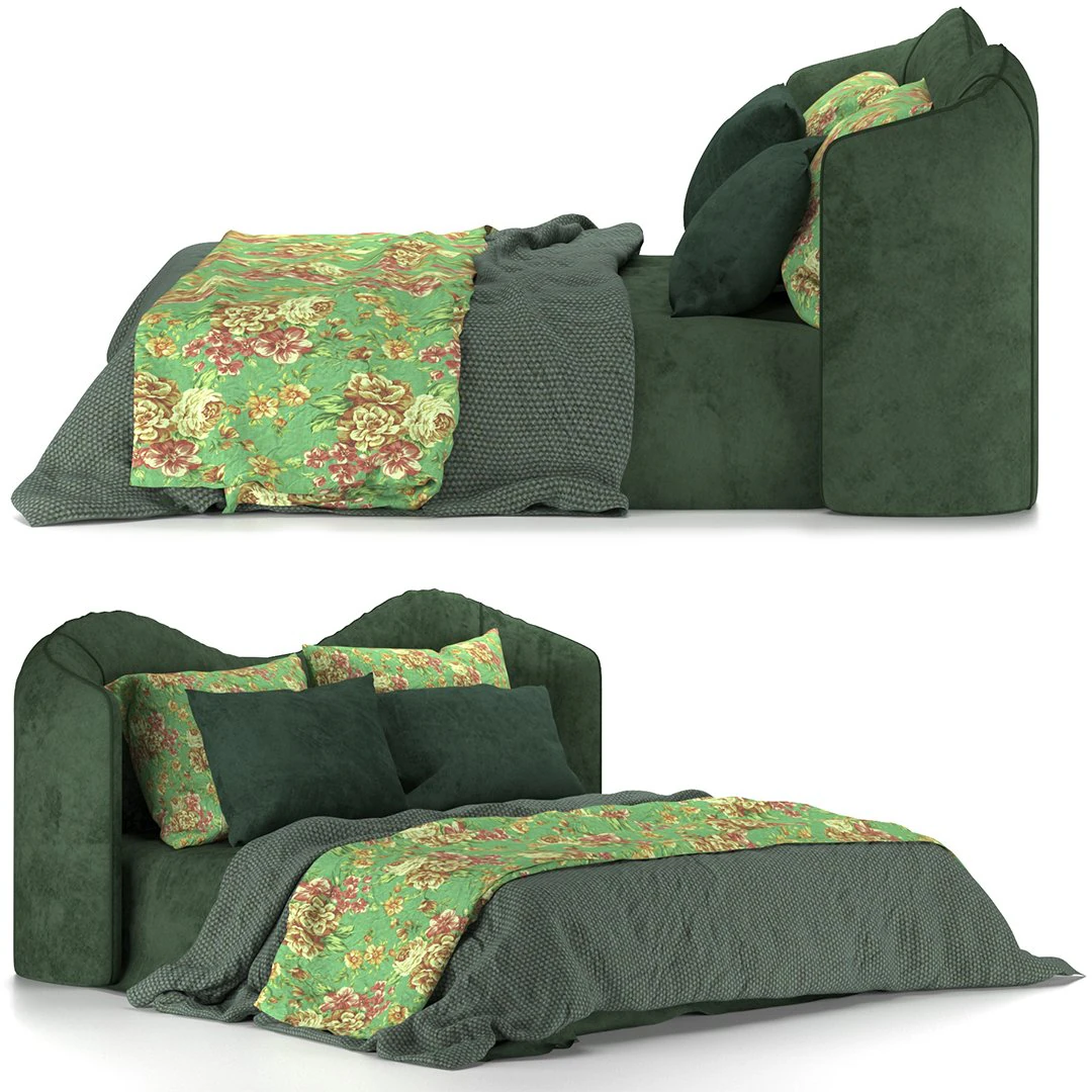green bedding service 3D Model .c4d .max .obj .3ds .fbx .stl .blend 