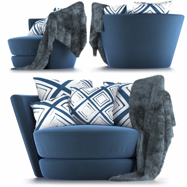 my nest sofa 3D Модель .c4d .max .obj .3ds .fbx .stl .blend 