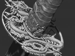 dragon katana 3D Model
