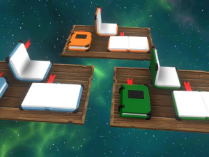 हैलोवीन जादुई किताब लो-पॉली 3D मॉडल