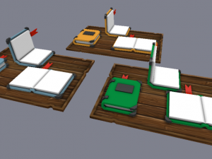 hallowen magical book low-poly 3D 模型