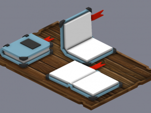 hallowen magical book low-poly 3D 模型