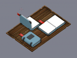 hallowen magical book low-poly 3D 模型