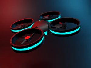 dron is neon 3D Model