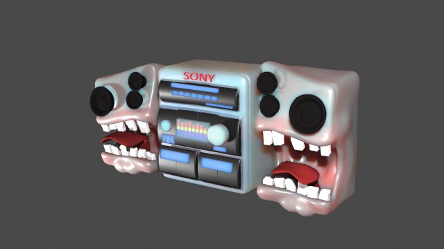 boombox 3D Model .c4d .max .obj .3ds .fbx .stl .blend 