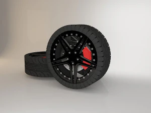 저 폴리 타이어 3D 모델