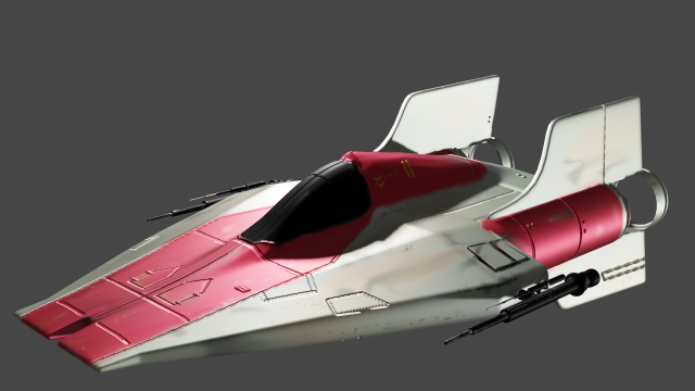 a-wing blender file 3D Model .c4d .max .obj .3ds .fbx .stl .blend 