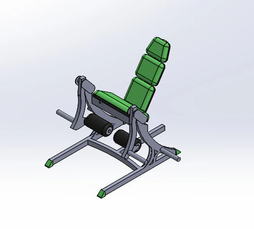 of a sports exercise machine called Hip Extension 3D Model .c4d .max .obj .3ds .fbx .stl .blend