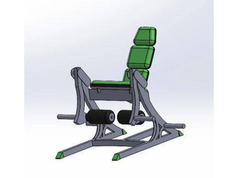 of a sports exercise machine called Hip Extension 3D Model