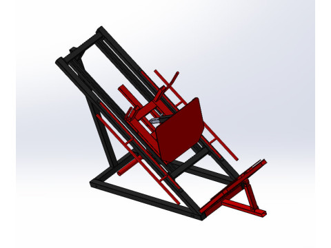 Sports trainer Leg press and hook machine 3D Model