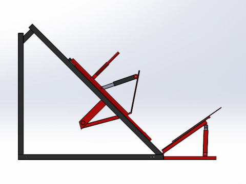 Sports trainer Leg press and hook machine 3D Model