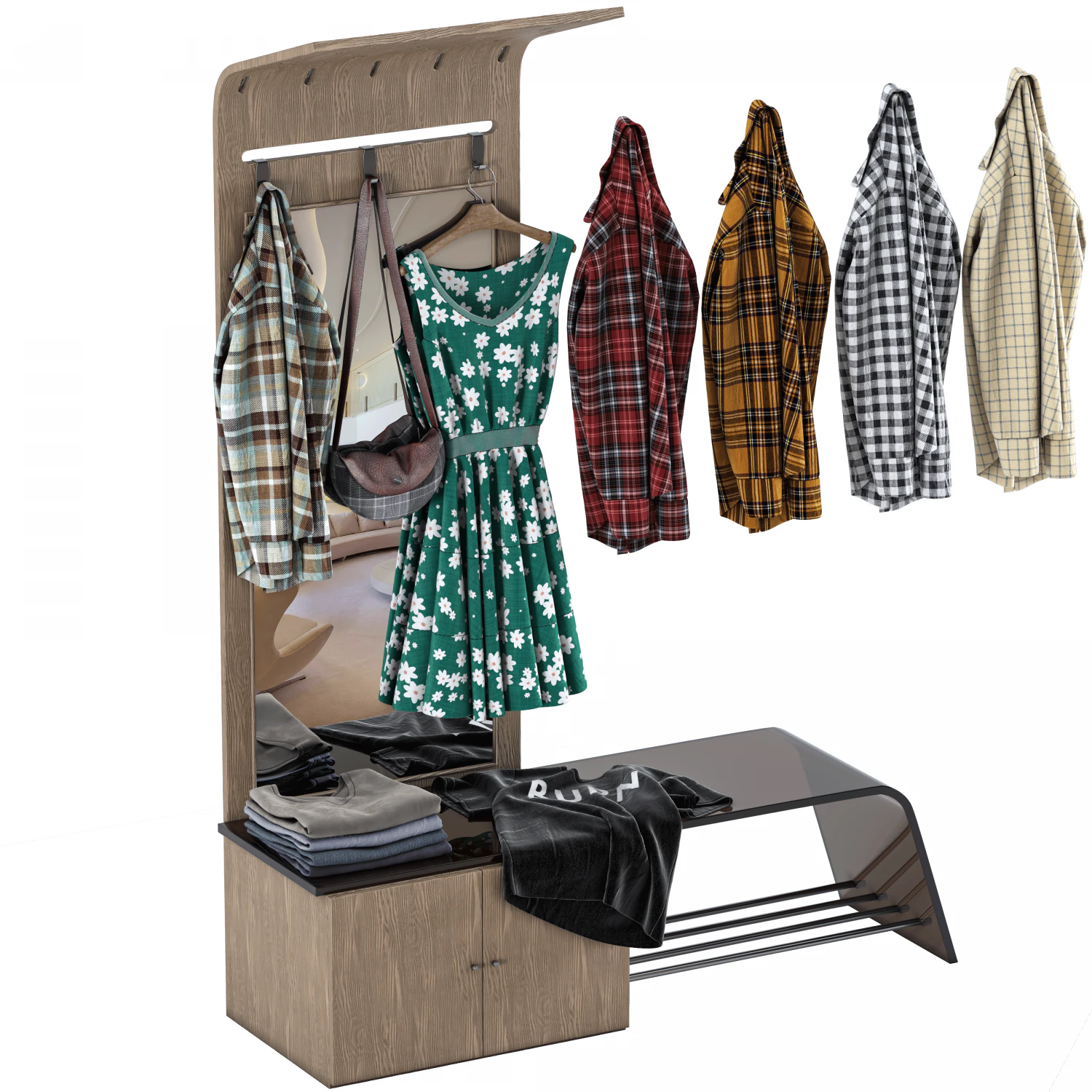 Decor with clothes 3D Model .c4d .max .obj .3ds .fbx .stl .blend 