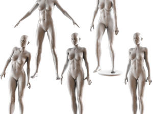 Female Mannequin Collection Vol 01 Pbr Low Poly 3D Model