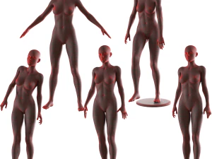 Female Mannequin Collection Vol 01 Pbr Low Poly 3D Model