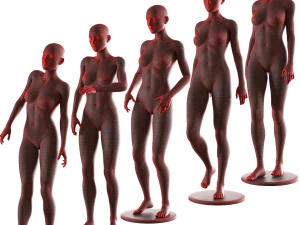 Female mannequin collection vol 02 PBRlow poly 3D Model