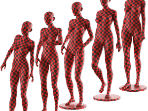 Female mannequin collection vol 02 PBRlow poly 3Dモデル