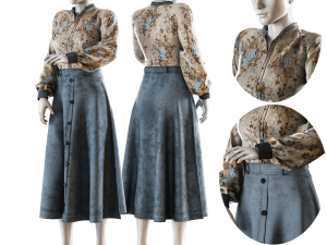 Female mannequins with clothes vol 01 3D-Modell