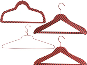 Hanger set for clothes PBRlow poly 4k 3D Model