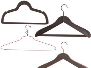 Hanger set for clothes PBRlow poly 4k Model 3D