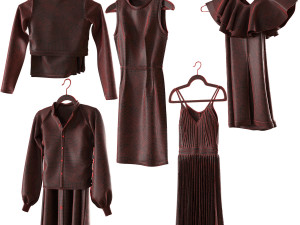 Set of clothes on hanger PBRlow poly 4k 3D Model