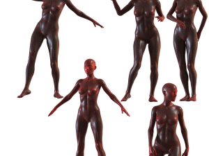 Female mannequin collection vol 04 Pbr Low Poly 3D Model