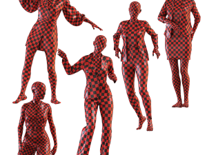 Female mannequin with clothes pbr low poly vol 03 Model 3D