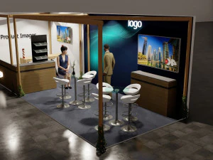 4 in 1 Exhibition stand 3D Model