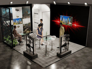 4 in 1 Exhibition stand Modèle 3D