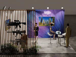 4 in 1 Exhibition stand Modèle 3D