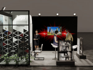 4 in 1 Exhibition stand Modèle 3D