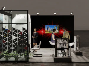 Estande de exposi&ccedil;&atilde;o 4 em 1 Modelo 3D