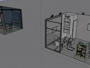 Estande de exposi&ccedil;&atilde;o 4 em 1 Modelo 3D