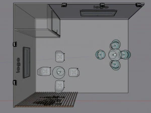 Estande de exposi&ccedil;&atilde;o 4 em 1 Modelo 3D