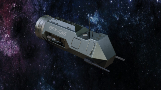 spaceship frigate bfx-135 Modelo 3D .c4d .max .obj .3ds .fbx .stl .blend 