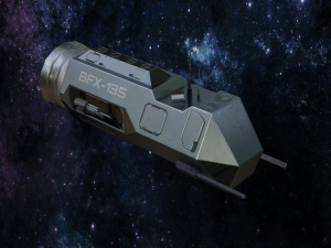 spaceship frigate bfx-135 3D Model
