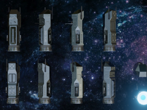 spaceship frigate bfx-135 Modelo 3D