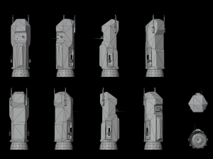 spaceship frigate bfx-135 Modelo 3D