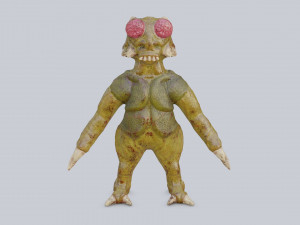 stylized monster lupio 3D Model
