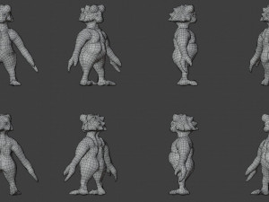 stylized monster lupio Modèle 3D