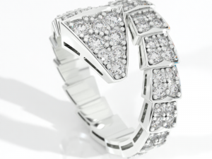 bvlgari snake diamonds ring 3d print model 3D Model