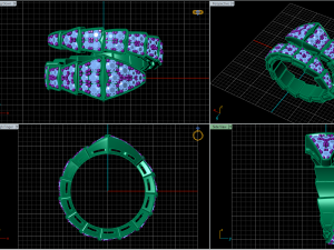 bvlgari snake diamonds ring 3d print model 3D Model