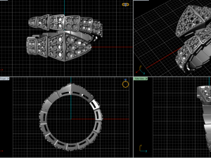 bvlgari snake diamonds ring 3d print model 3D Model