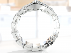 bvlgari snake diamonds ring 3d print model 3D Model