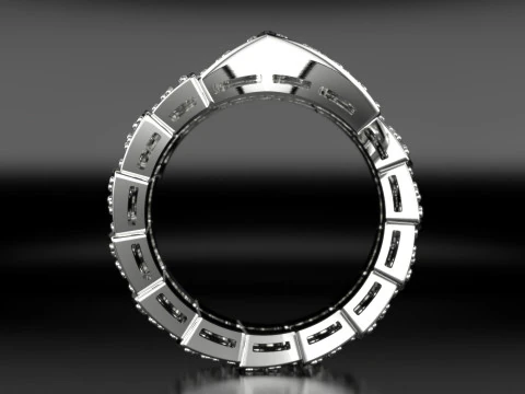 Bvl snake diamonds ring 3d print model 3D Print Model