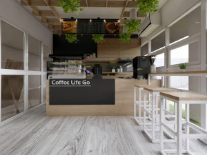 斯堪的纳维亚咖啡店 3D 模型