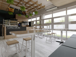 Scandinavian Coffee Shop 3Dモデル